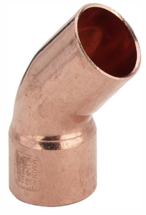 Koleno 45° MF