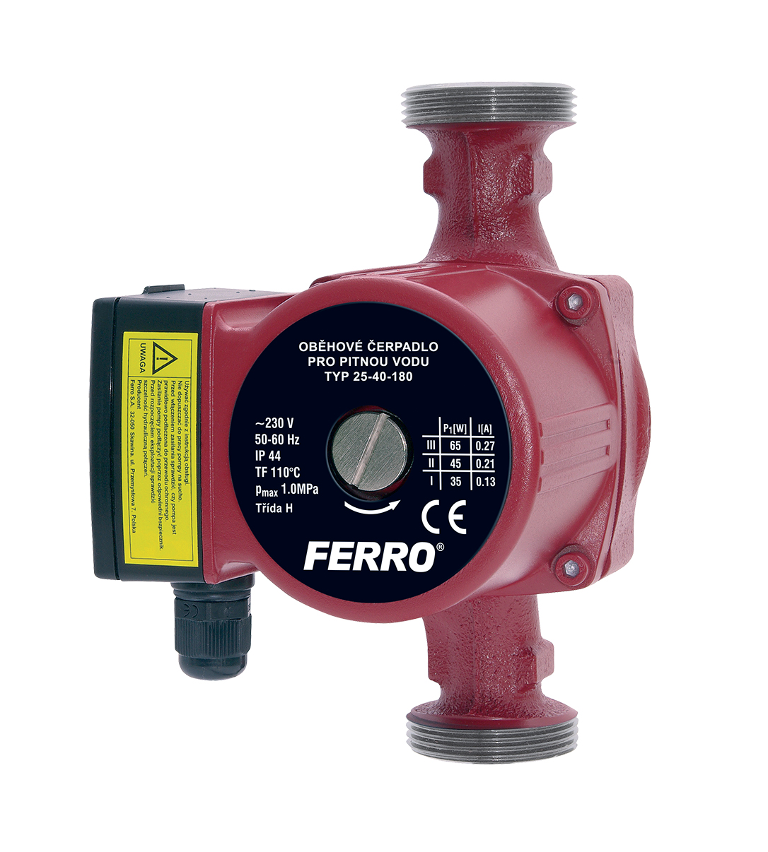 OBEHOVÉ ČERPADLO PRE PITNÚ VODU 25-60/180MM FERRO