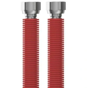Nerezová hadica na vodu 1/2 FF L 300-600mm červená