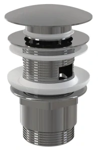 A390 výpusť umývadlová CLICK, 5/4", celokov, s prepadom, veľká zátka