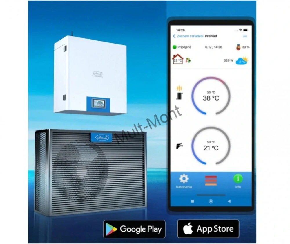 TCI06 ATTACK tepelné čerpadlo 6kW INVERTER R32, monoblok, vzduch/voda, Wifi